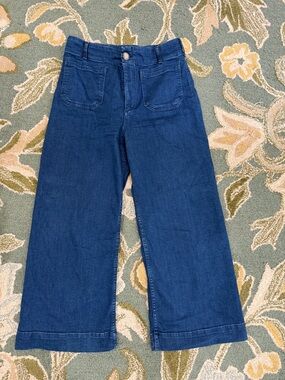 Anthropologie The Colette Crop High-Rise Wide-Leg Jeans by Maeve Size31